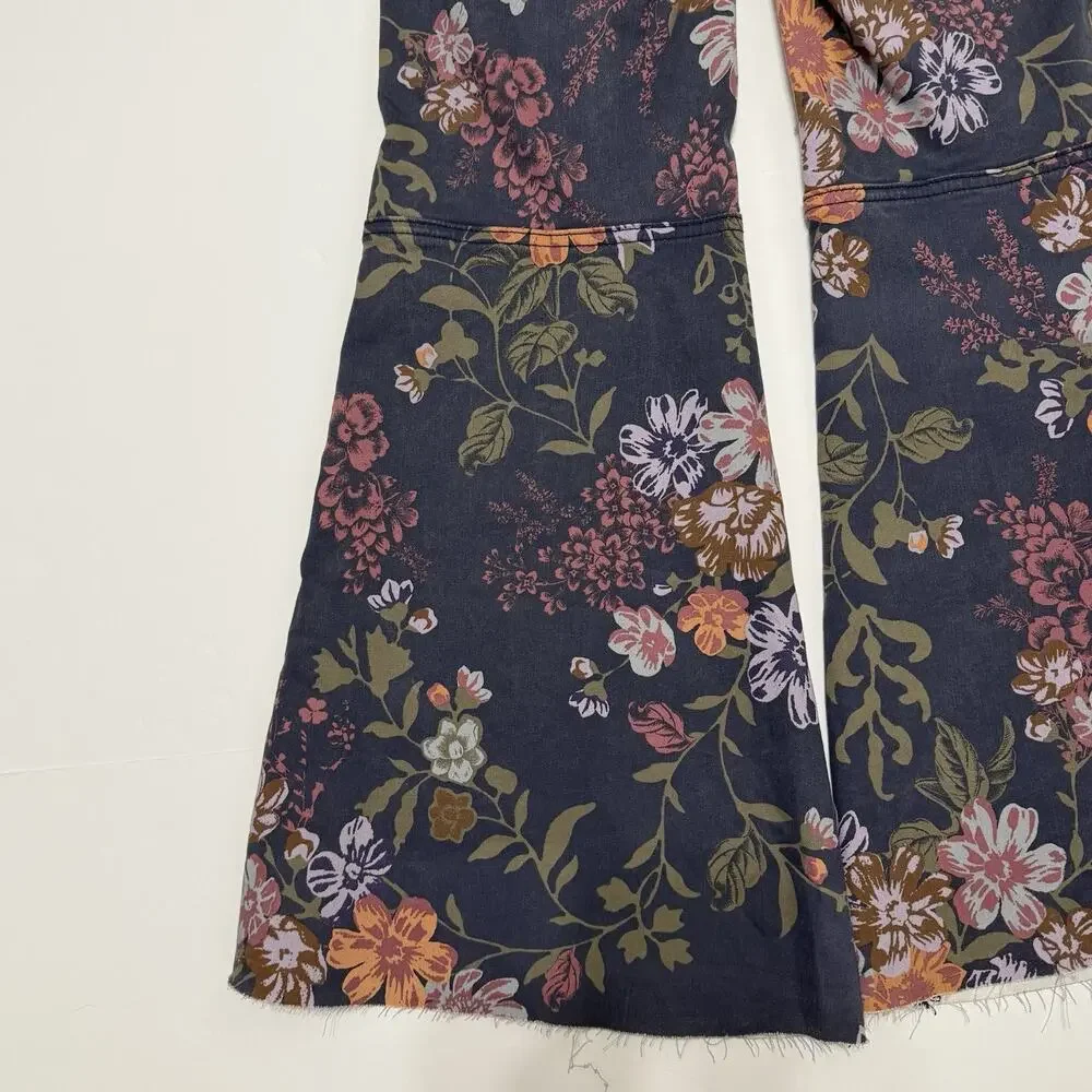 Free People Floral Flare Jeans - Multicolor - Picture 6 of 13